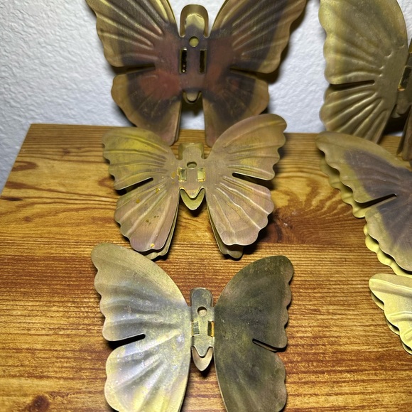 Vintage Brass Butterflies Wall Hangings - Picture 5 of 11